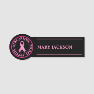 Breast cancer  awareness name tag