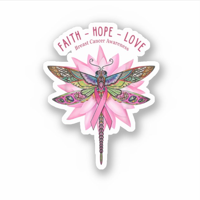 Breast Cancer Awareness Native Dragonfly Faith Hop (Front)