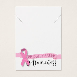 Breast Cancer Awareness Necklace Display Card