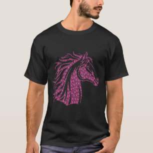 Breast Cancer Awareness nk Ribbon Survivor - Horse T-Shirt