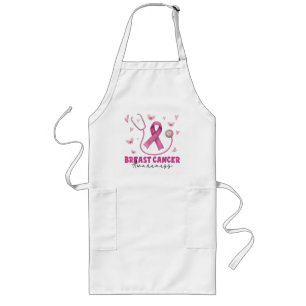 Breast Cancer Awareness Nurse Scrub Long Apron