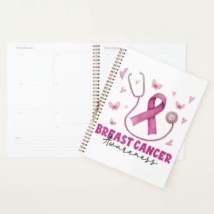 Breast Cancer Awareness Nurse Scrub Planner