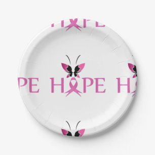 Breast cancer awareness paper plate