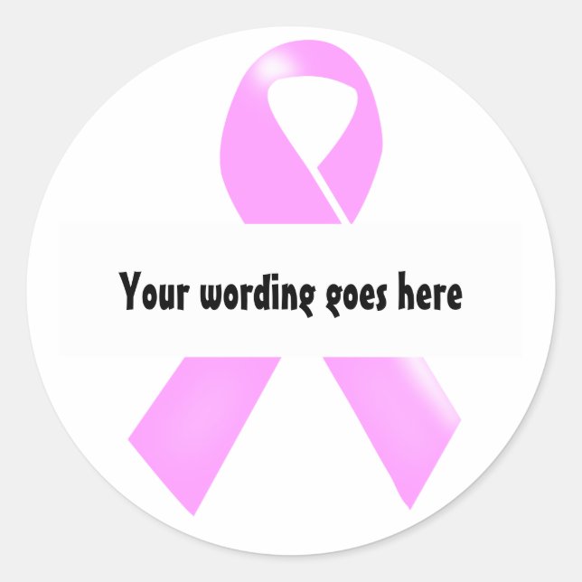 Breast cancer awareness | Personalise Classic Round Sticker (Front)