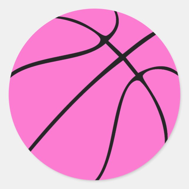 Breast Cancer Awareness Pink Basketball Stickers (Front)