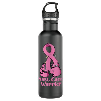 Breast Cancer Awareness Pink Boxing Gloves Warrior 710 Ml Water Bottle