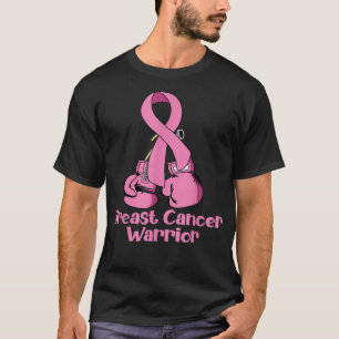 Breast Cancer Awareness Pink Boxing Gloves Warrior T-Shirt