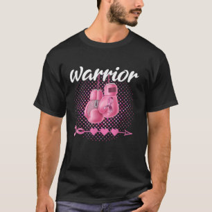 Breast Cancer Awareness Pink Boxing Gloves Warrior T-Shirt