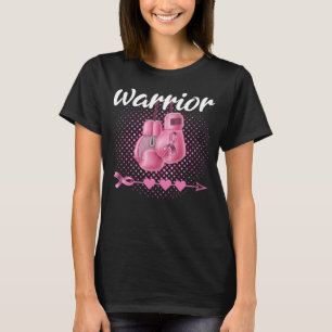 breast cancer awareness pink boxing gloves Warrior T-Shirt