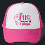 Breast Cancer Awareness Pink For My Mum Trucker Hat<br><div class="desc">This breast cancer awareness design features the text "the pink is for my mum" in modern black and pink typography accented with a pink ribbon. #breastcancer #breastcancerawareness #cancer #awareness #pinkribbon #mum #mama #mother #mummy #october #modern #stylish #fashion #fashionable #style #chic #clothing #apparel #design #designer #trendy #trending #hat #cap #hairaccessories #accessories...</div>