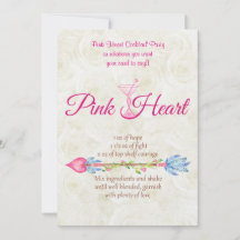 Breast Cancer Awareness Pink Heart Recipe Boho