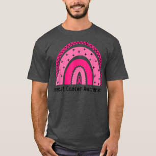 Breast Cancer Awareness Pink Rainbow Ribbon Suppor T-Shirt