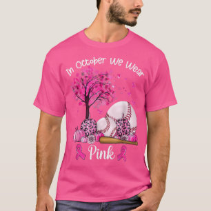 Breast Cancer Awareness Pink Ribbon Baseball Pumpk T-Shirt