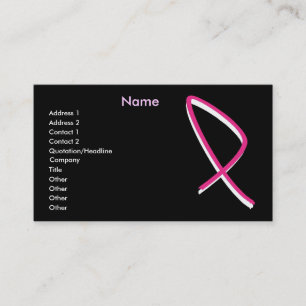 Breast Cancer Awareness Pink Ribbon Business Card