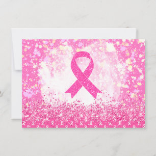 Breast Cancer Awareness Pink Ribbon  Card