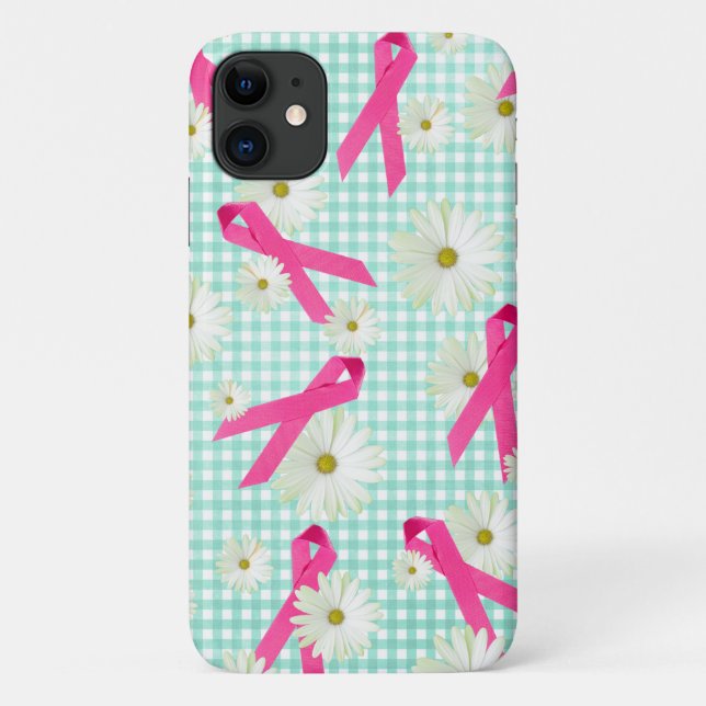 Breast Cancer Awareness pink ribbon Case-Mate iPhone Case (Back)