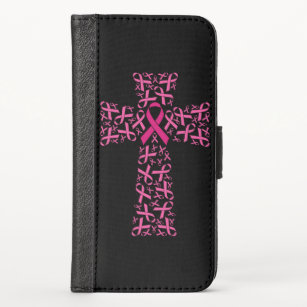 Breast Cancer Awareness Pink Ribbon Cross  Case
