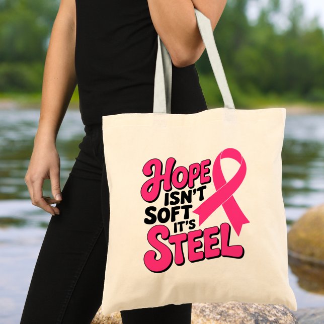 Breast Cancer Awareness Pink Ribbon Fighter  Tote Bag (Creator Uploaded)