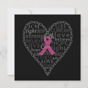Breast cancer,awareness,pink ribbon flat card