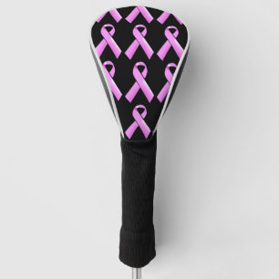 Breast cancer awareness pink ribbon golf head cover