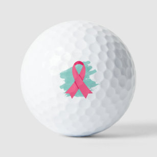 Breast Cancer Awareness Pink Ribbon Logo Golf Balls