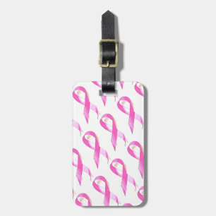 Breast Cancer Awareness, Pink Ribbon Luggage Tag