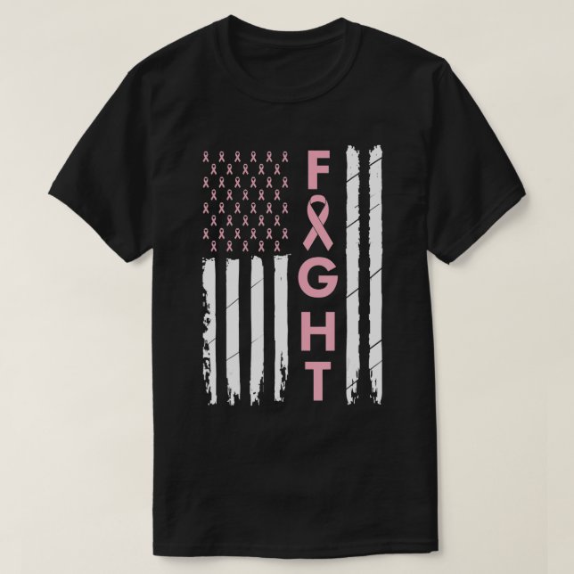 Breast Cancer Awareness Pink Ribbon Mom Women Figh T-Shirt (Design Front)