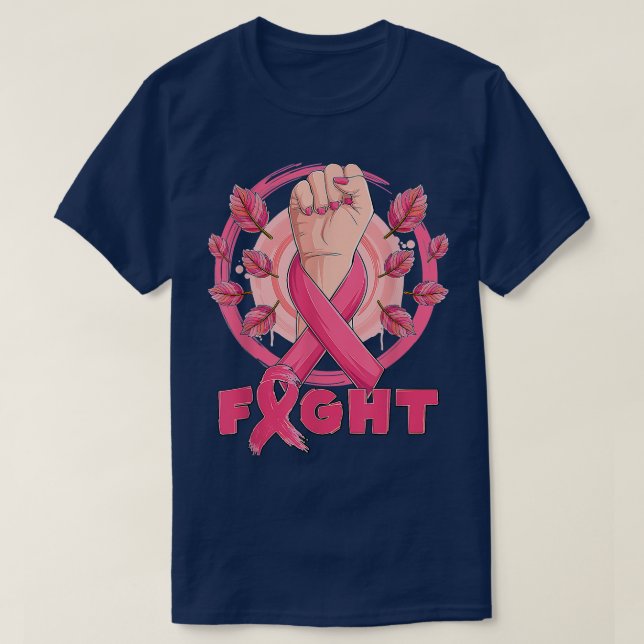 Breast Cancer Awareness Pink Ribbon Mom Women Figh T-Shirt (Design Front)