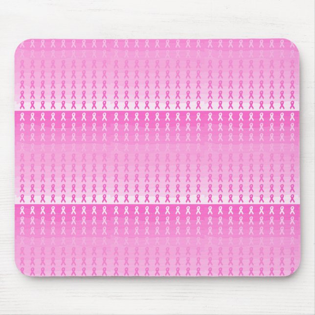 Breast Cancer Awareness Pink Ribbon Mouse Mat (Front)
