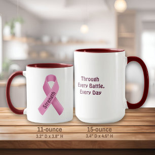 Breast Cancer Awareness Pink Ribbon Mug