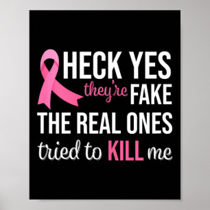Breast Cancer Awareness Pink Ribbon Mum Women Surv Poster