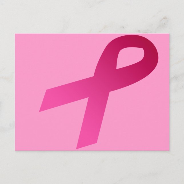 Breast cancer awareness pink ribbon postcard (Front)