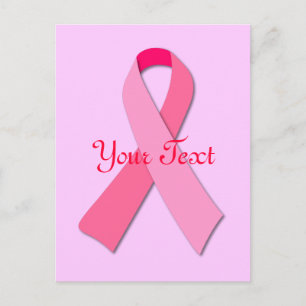 Breast Cancer Awareness Pink Ribbon Postcard