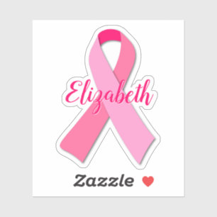 Breast Cancer Awareness Pink Ribbon Sticker