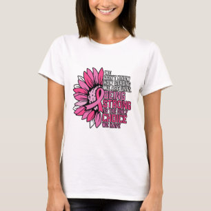 Breast Cancer Awareness Pink Ribbon Sunflower T-Shirt
