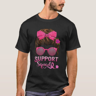 Breast Cancer Awareness Pink Ribbon Support Squad T-Shirt