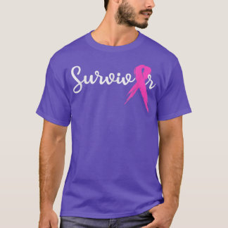 Breast Cancer Awareness Pink Ribbon Survivor Gift  T-Shirt