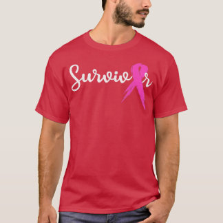 Breast Cancer Awareness Pink Ribbon Survivor Gift  T-Shirt