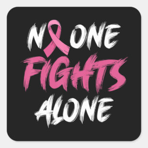 Breast Cancer Awareness Pink Ribbon T-Shirt80  Square Sticker