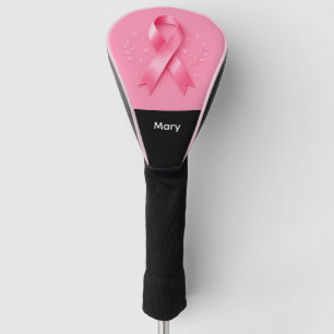 Breast cancer awareness pink ribbon theme golf head cover