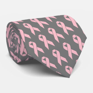 Breast Cancer Awareness Pink Ribbon Tie