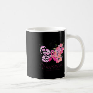 Breast Cancer Awareness Pink Ribbons Butterfly Coffee Mug
