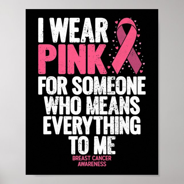 Breast Cancer Awareness Pink Ribbons In October We Poster (Front)