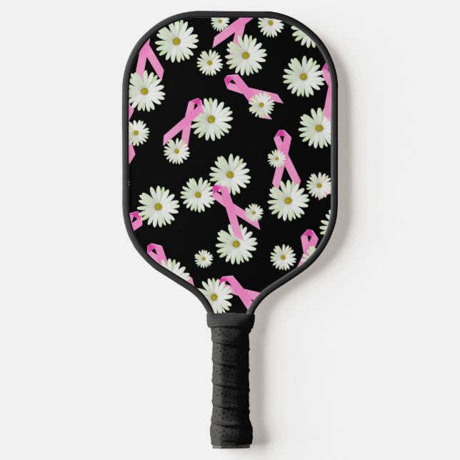 Breast Cancer Awareness Pink Ribbons  Pickleball Paddle (Front)