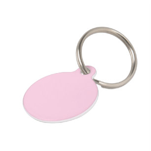 Breast cancer awareness pink solid colour cute pet tag