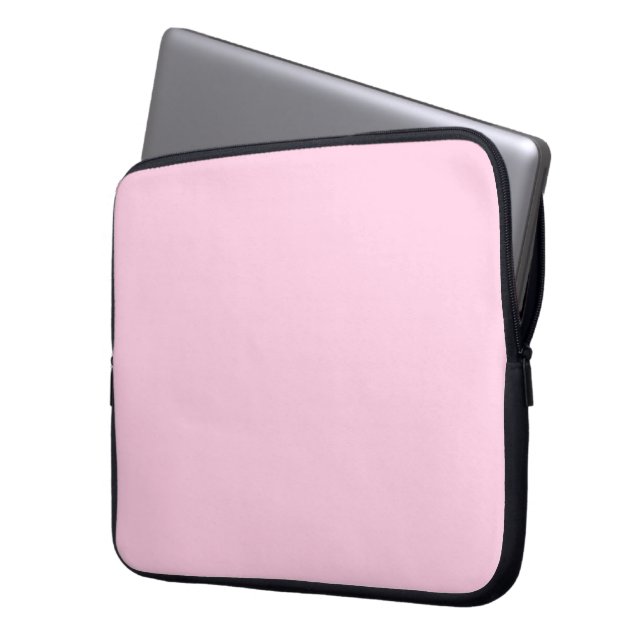 Breast cancer awareness pink solid colour stylish laptop sleeve (Front Left)