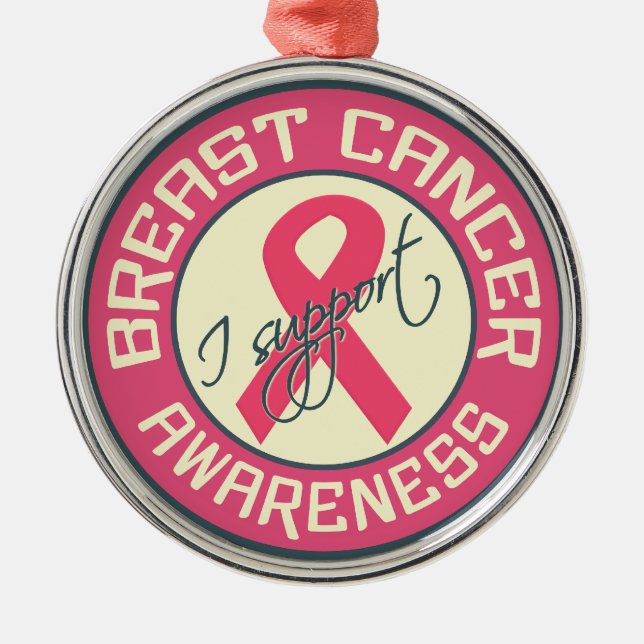 Breast Cancer Awareness premium ornament (Front)