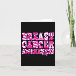 Breast Cancer Awareness Preppy Coquette Bow Suppor Card