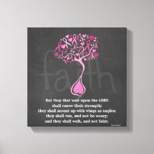 Breast Cancer Awareness Print with Bible Verse