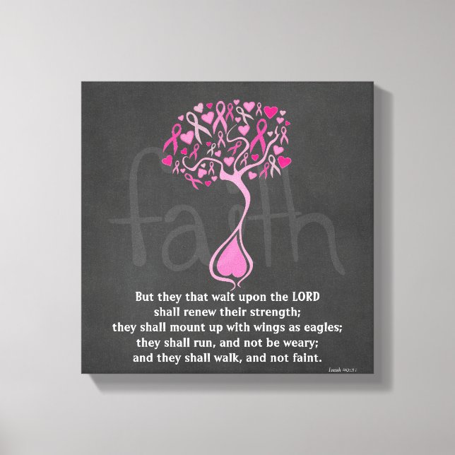 Breast Cancer Awareness Print with Bible Verse (Front)